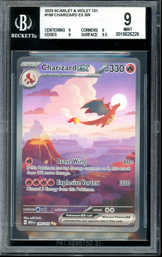 2023 Scarlet and Violet 151 Charizard ex SIR #199 BGS 9 Mint