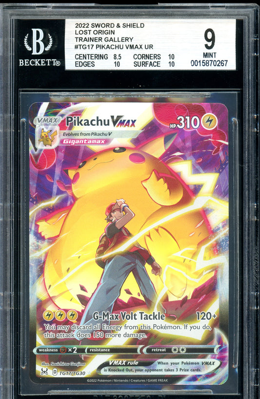 Pikachu VMAX - SWSH11: Lost Origin Trainer Gallery BGS 9 Mint